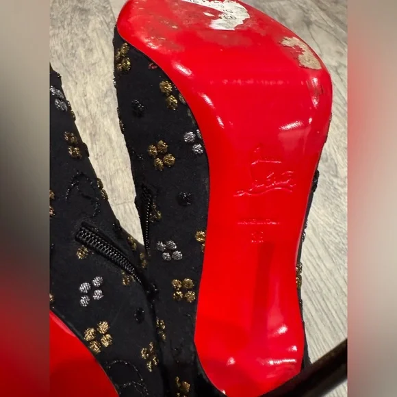 Christian Louboutin black So Kate jacquard booties - Picture 10 of 16